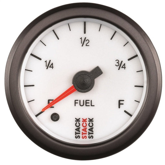 Autometer Stack 52mm 0-280 Ohm Programmable Pro Stepper Motor Fuel Level Gauge - White - My Store