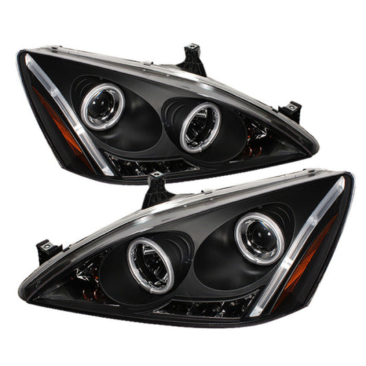 Spyder Honda Accord 03-07 Projector Headlights CCFL Halo LED Blk High H1 Low H1 PRO-YD-HA03-CCFL-BK - Mammoth Racing -