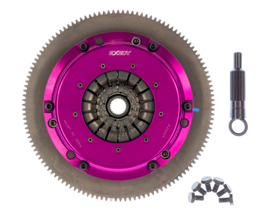 Exedy 1986-1989 Mazda Rx-7 R2 Hyper Single Carbon-D Clutch Sprung Center Disc Push Type Cover - Mammoth Racing -
