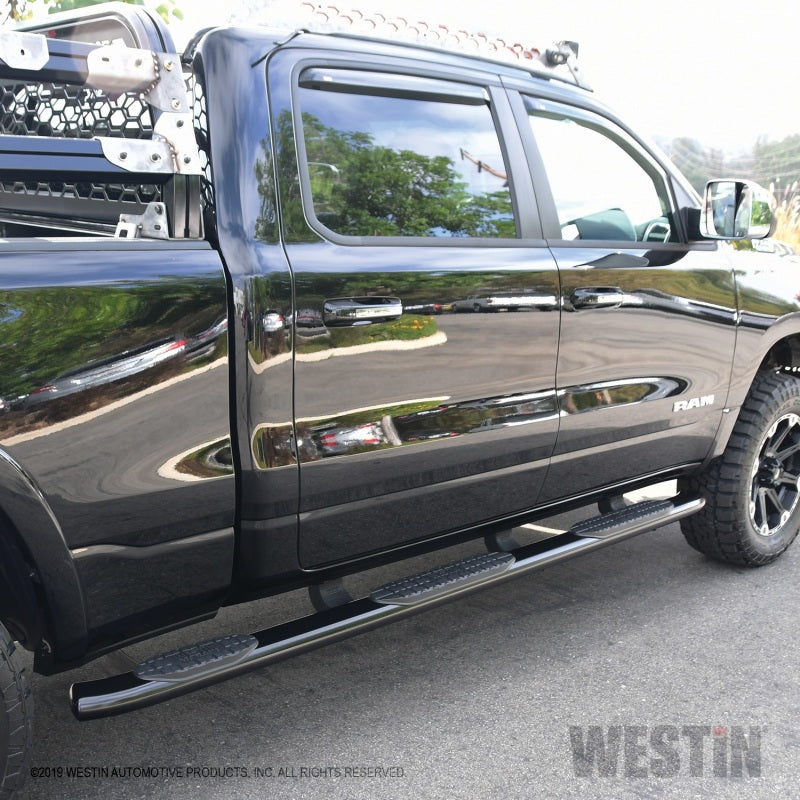 Westin 19-22 RAM 1500 CC 5ft7in. Bed (Excl. Classic) PRO TRAXX 5 W2W Oval Nerf Step Bars - Black - Mammoth Racing -