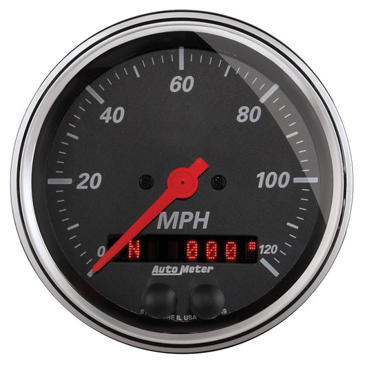 Autometer Designer Black 3-3/8in Electric 120mph GPS Speedometer - My Store