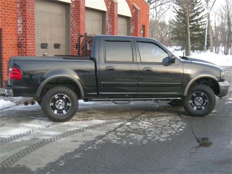N-Fab Nerf Step 01-03 Ford F-150/Lobo SuperCrew 5.5ft Bed - Gloss Black - W2W - 3in - Mammoth Racing -