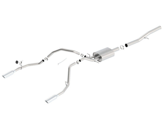 Borla 14 Silv/Sierra 1500 EC Std/CC Short 143.5in WB S-Type Single Split Rear Exit Cat-Back Exhaust - My Store