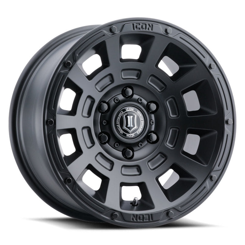 Icon Thrust 17x8.5 6x120 0mm Offset 4.75in BS Satin Black Wheel - Mammoth Racing -