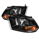 Xtune Dodge Ram 1500 09-12 ( Non Quad Headlights ) Crystal Headlights Black HD-JH-DR09-AM-BK - Mammoth Racing -