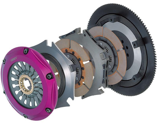 Exedy 2003-2007 Infiniti G35 V6 Hyper Twin Cerametallic Clutch Sprung Center Disc Push Type Cover - Mammoth Racing -