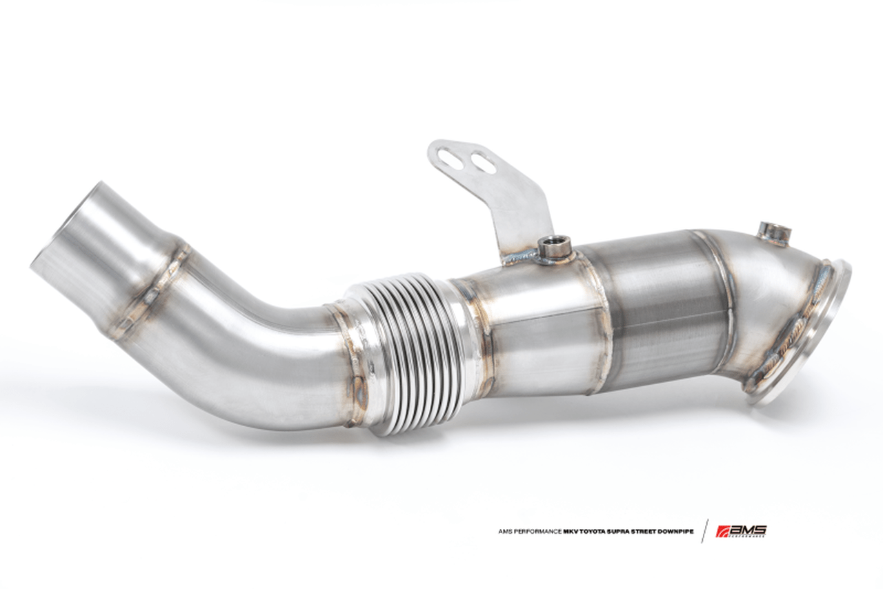 AMS Performance 2020+ Toyota Supra A90 Street Downpipe w/GESI Catalytic Converter - My Store