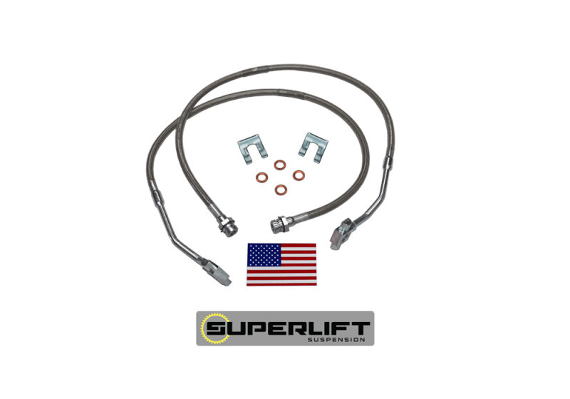 Superlift 79-86 GM Pickup/Blazer/Suburban w/ 8-12in Lift Kit (Pair) Bullet Proof Brake Hoses - Mammoth Racing -