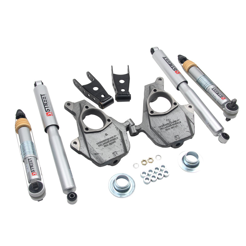 Belltech Lowering KIT 16.5-18 Chevy Silverado/Sierra All Cab 2in F / 2or3in R w/ Street Perf Shocks - Mammoth Racing -