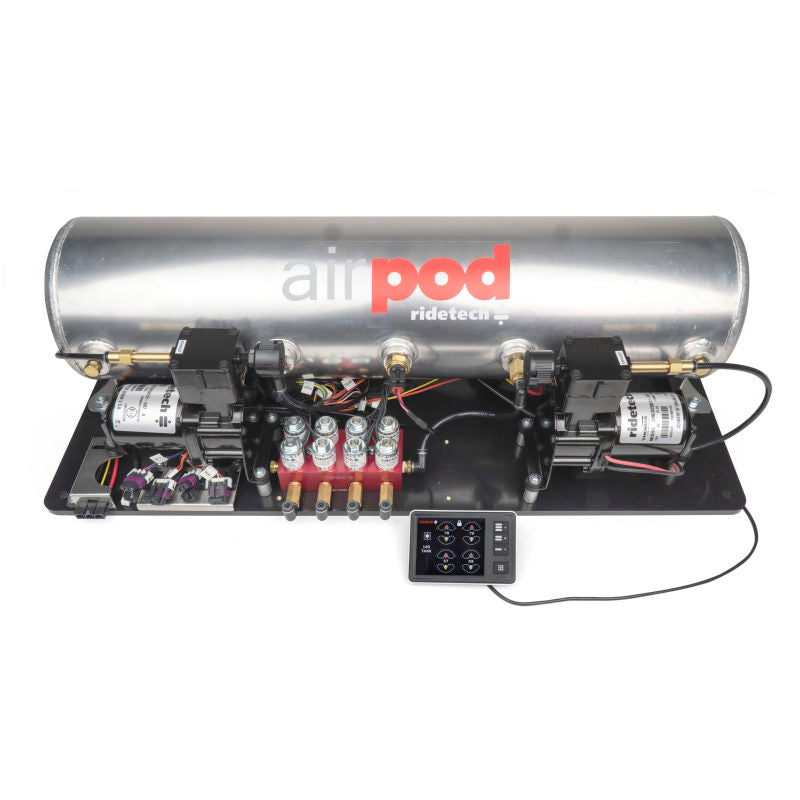 Ridetech RidePro E5 Air Ride Suspension Control System 5 Gallon Dual Compressor AirPod 1/4in Valves - Mammoth Racing -