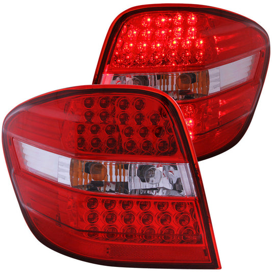 ANZO 2006-2007 Mercedes Benz M Class W164 LED Taillights Red/Clear - Mammoth Racing -