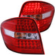 ANZO 2006-2007 Mercedes Benz M Class W164 LED Taillights Red/Clear - Mammoth Racing -