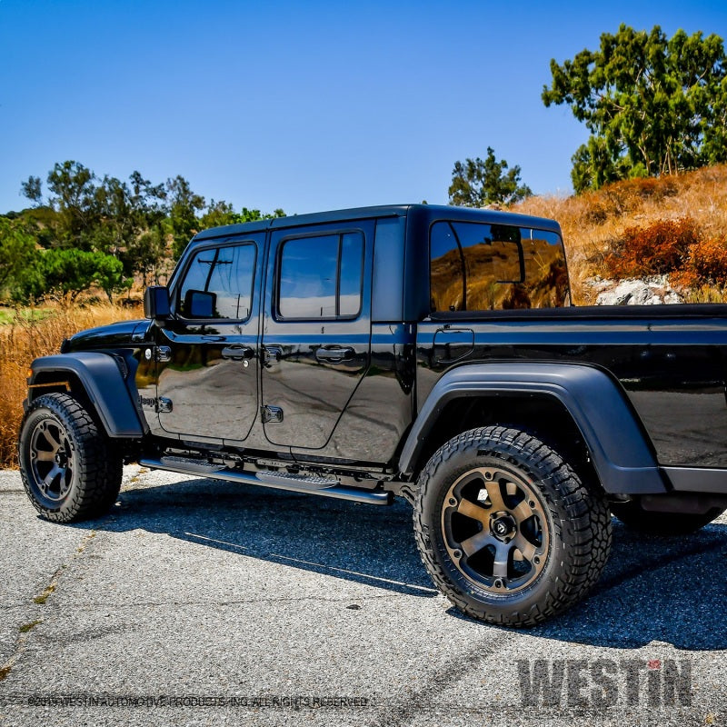Westin 20-22 Jeep Gladiator PRO TRAXX 4 Oval Nerf Step Bars - Black - Mammoth Racing -