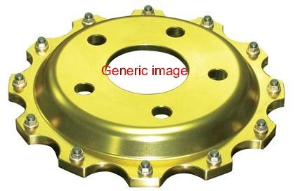 DBA 2014+ Audi RS Q3 5000 Fully Assembled 2-Piece Clear Anodized Rotor Hat T3 Slotted KP Front