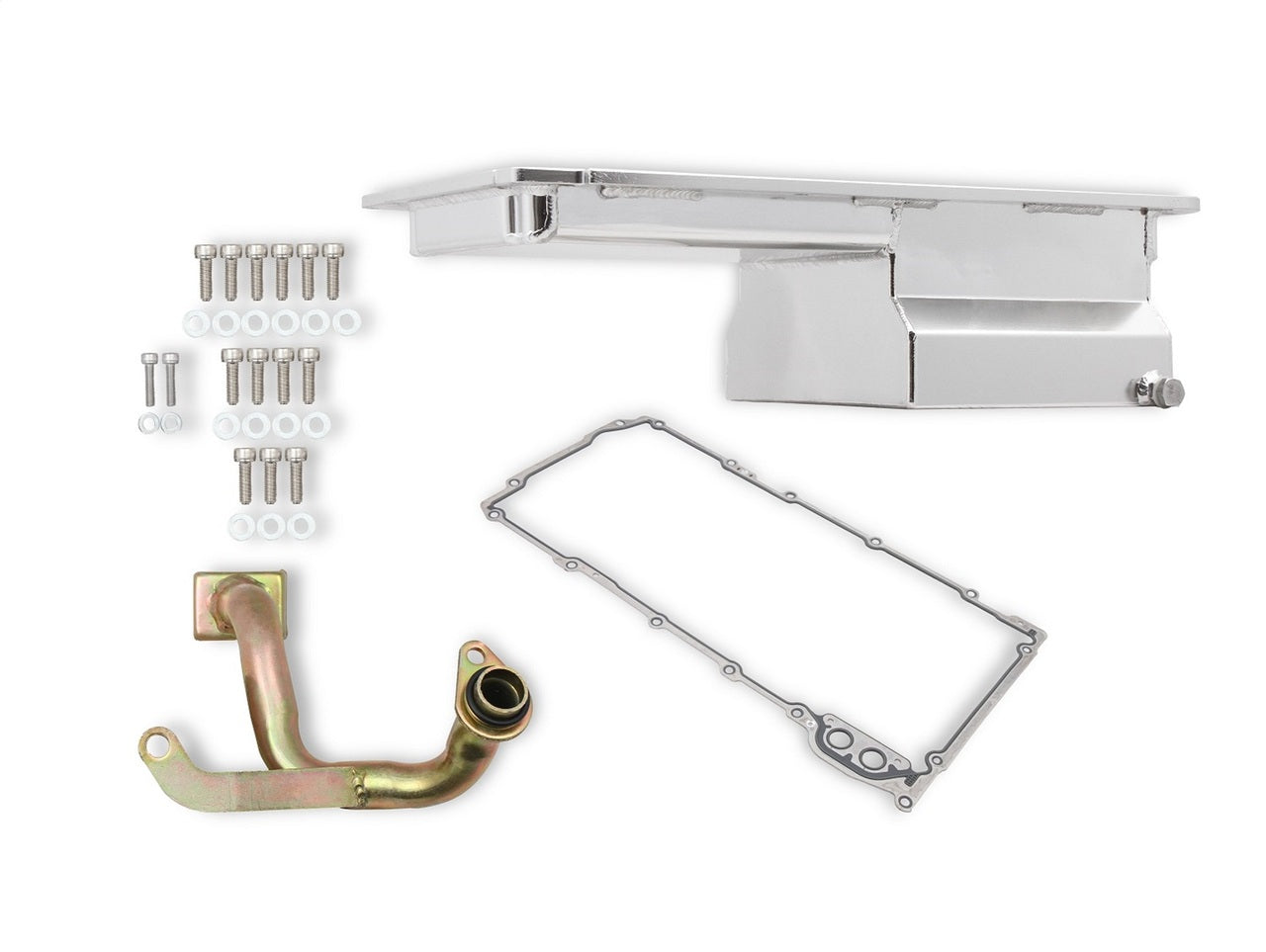 Weiand 5044wnd Silver Front Sump Oil Pan Kit for GM LS Engines - My Store