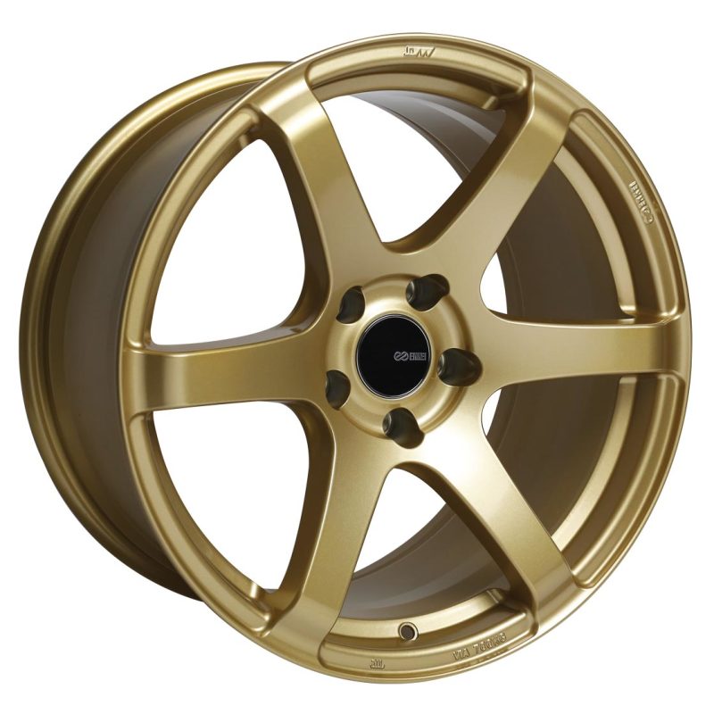 Enkei T6S 18x8 45mm Offset 5x100 Bolt Pattern 72.6 Bore Gold Wheel - Mammoth Racing -