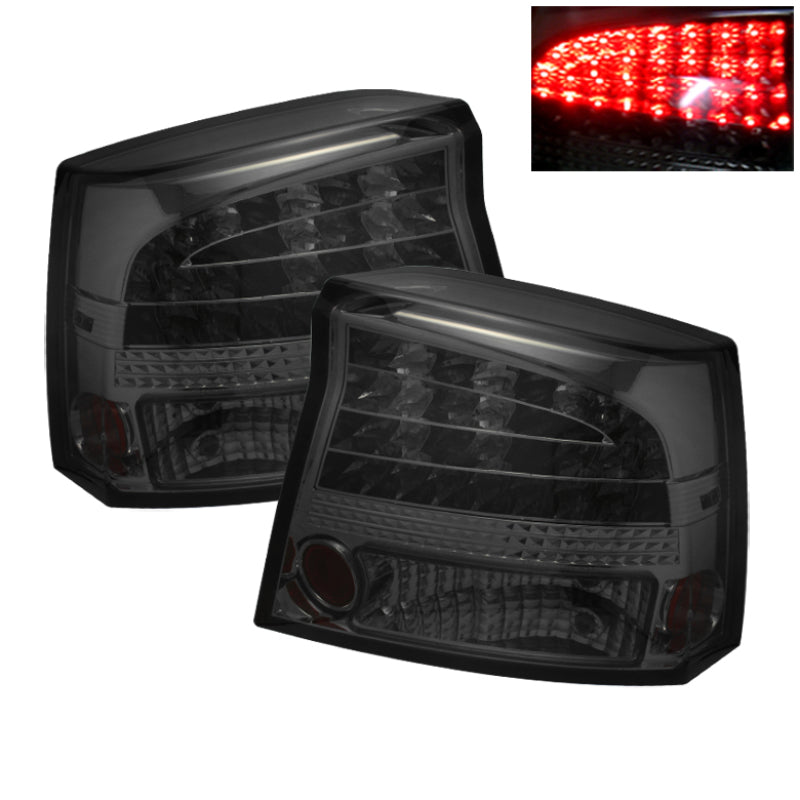Spyder Dodge Charger 06-08 LED Tail Lights Smoke ALT-YD-DCH05-LED-SM - Mammoth Racing -