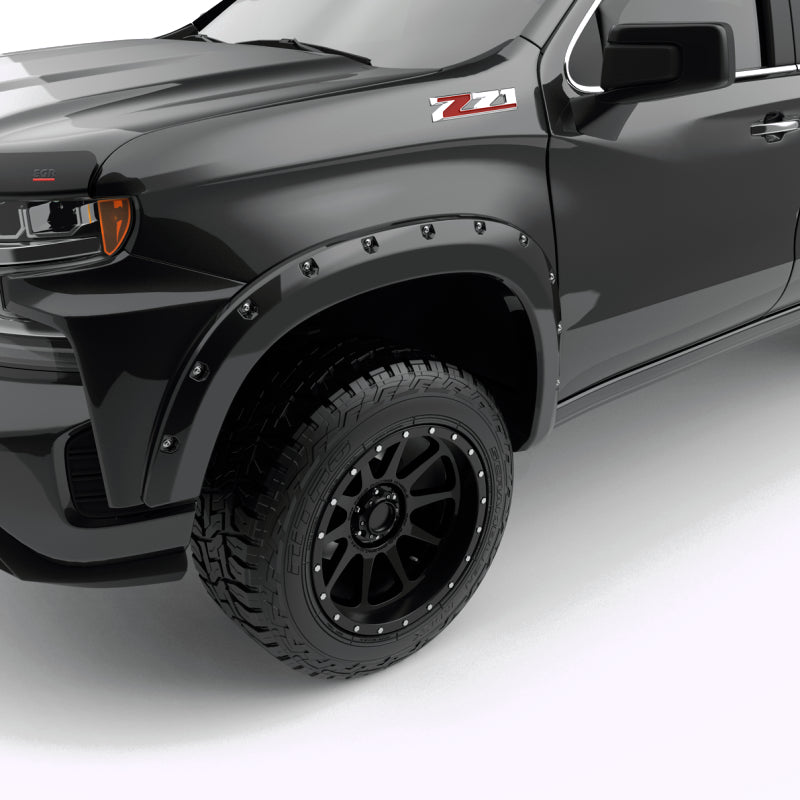 EGR 19-22 Chevrolet Silverado 1500 Traditional Bolt-On Look Fender Flares Black Set Of 4 - Mammoth Racing -