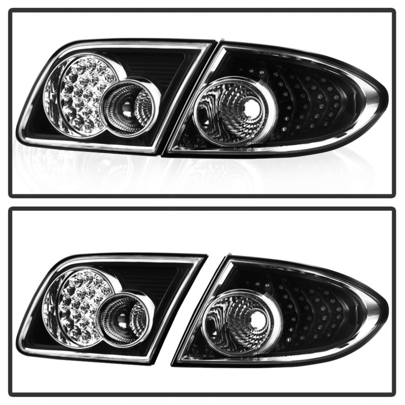 xTune Mazda 6 03-08 4/5DR (Not Fit Wagon) LED Tail Lights - Black (ALT-ON-M603-LED-BK) - Mammoth Racing -