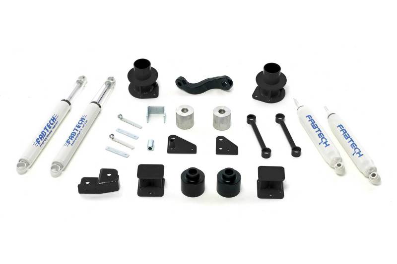 Fabtech 07-18 Jeep JK 4WD 3in Basic Sys w/Perf Shks - Mammoth Racing -