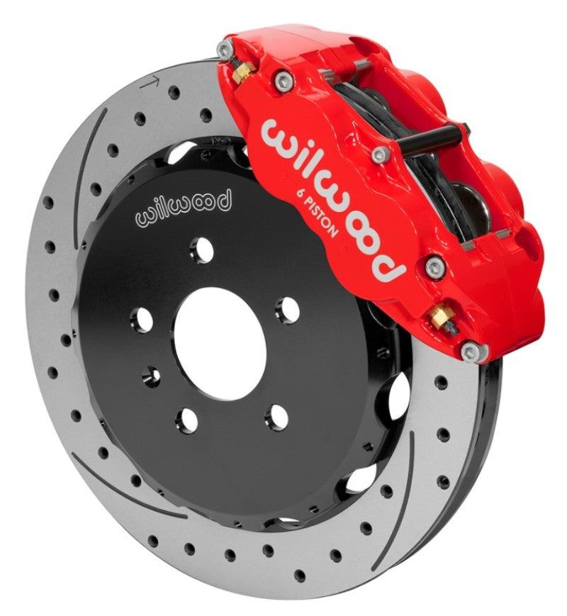 Wilwood 03-08 Audi A4 Forged Narrow Superlite 6R Front Big Brake Kit 12.88in Rotor Dia (Red) w/ Line - My Store