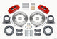 Wilwood Dynapro 6 Front Hat Kit 11.75in Rotor Red 66-75 Ford Bronco Dana 30/44 w/Lines - Mammoth Racing -