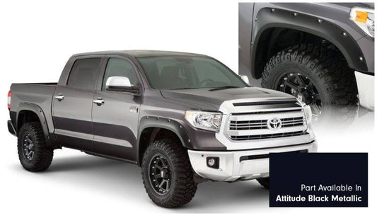 Bushwacker 16-18 Toyota Tundra Fleetside Pocket Style Flares 4pc - Midnight Black - Mammoth Racing -