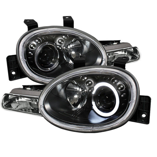 Spyder Dodge Neon 95-99/Plymouth Neon 95-99 Projector Headlights LED Halo Blk PRO-YD-DN95-HL-BK - Mammoth Racing -