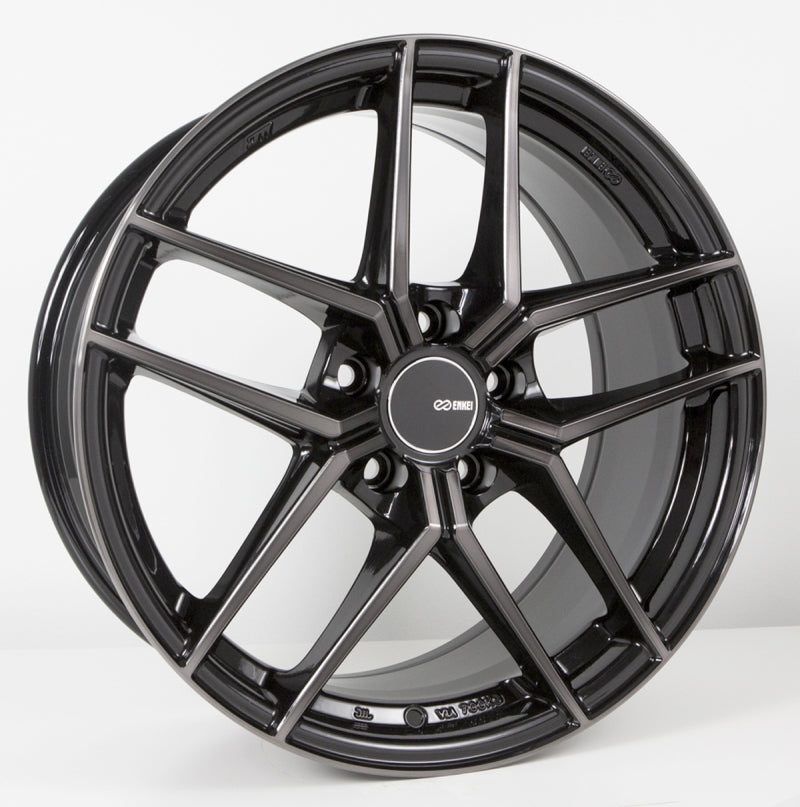 Enkei TY5 18x8 5x114.3 50mm Offset 72.6mm Bore Pearl Black Wheel - Mammoth Racing -