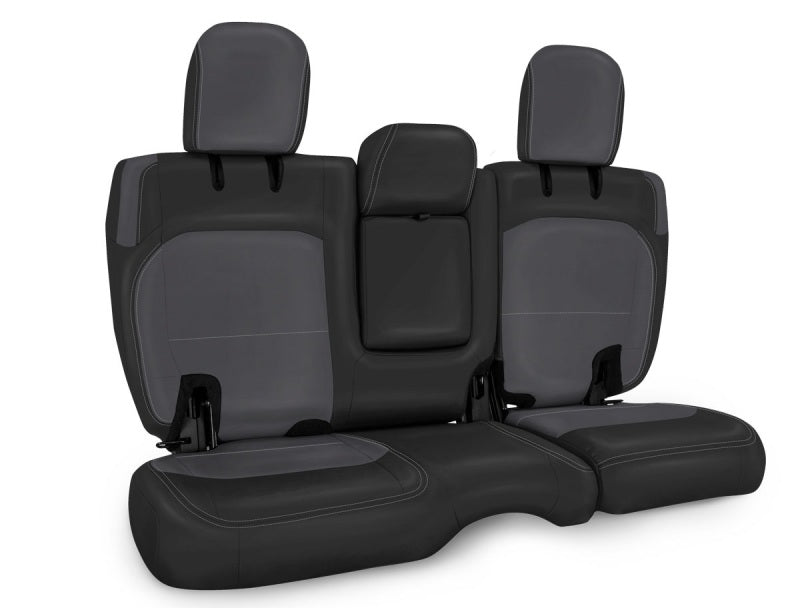PRP 2018+ Jeep Wrangler Jlu/4 door Rear Bench Cover with Leather Interior - Black/Grey - Mammoth Racing -