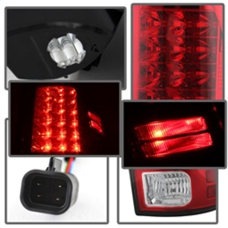 Spyder Dodge Ram 1500 13-14 13-14 LED Tail Lights LED Model only - Red Clear ALT-YD-DRAM13-LED-RC - Mammoth Racing -