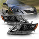 ANZO 2007-2009 Toyota Camry Projector Headlight Black Amber - My Store