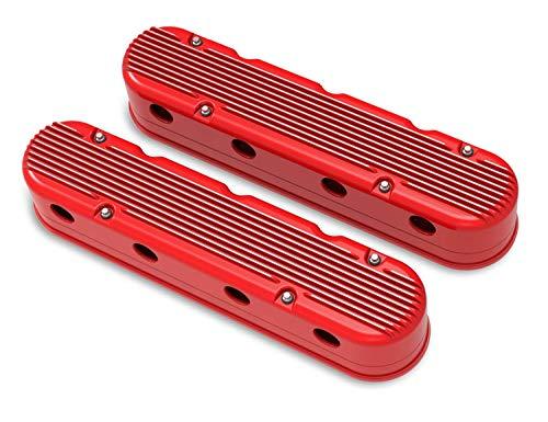 Holley 241-184 Vintage Series Finned Valve Covers GM LS Engines 2-Piece Hidden C - My Store