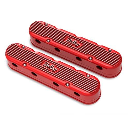 Holley 241-174 Pair of Gloss Red Finish LS Vintage Series Valve Covers GM LS Engines - My Store