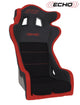 PRP Echo Composite Seat- Black/Red (prp Red Outline/Delta Red- Red Stitching) - Mammoth Racing -