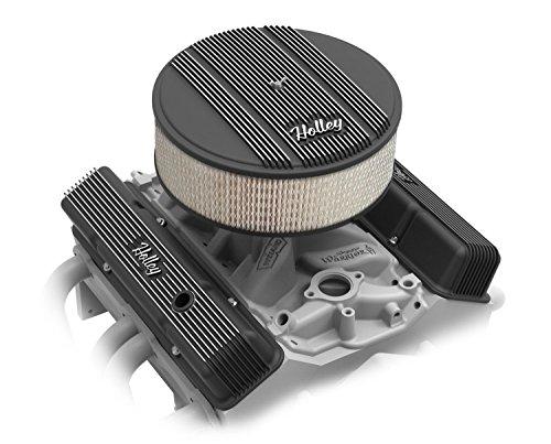 Holley 241-242 Finned Valve Covers Satin Black - My Store