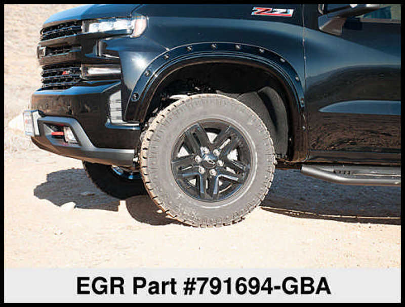 EGR 19-22 Chevrolet Silverado 1500 Traditional Bolt-On Look Fender Flares Black Set Of 4 - Mammoth Racing -