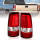 ANZO 1999-2002 Chevy Silverado 1500 LED Taillights Plank Style Chrome With Red/Clear Lens - Mammoth Racing -