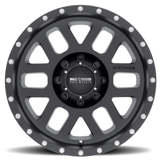 Method Mr306 Mesh 18x9 +18mm Offset 8x170 130.81mm CB Matte Black Wheel - Mammoth Racing -