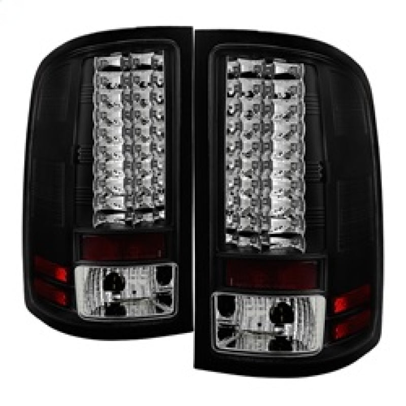 Spyder GMC Sierra 07-13 (Not fit 3500 Dually 4 Rear Wheels)LED Tail Lights Black ALT-YD-GS07-LED-BK - Mammoth Racing -