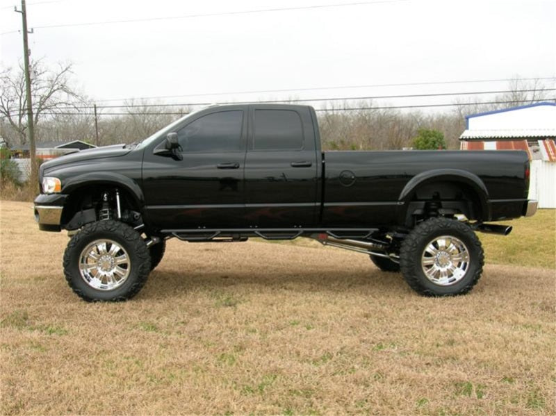 N-Fab Nerf Step 02-08 Dodge Ram 1500/2500/3500 Quad Cab 8ft Bed - Gloss Black - Bed Access - 3in - Mammoth Racing -