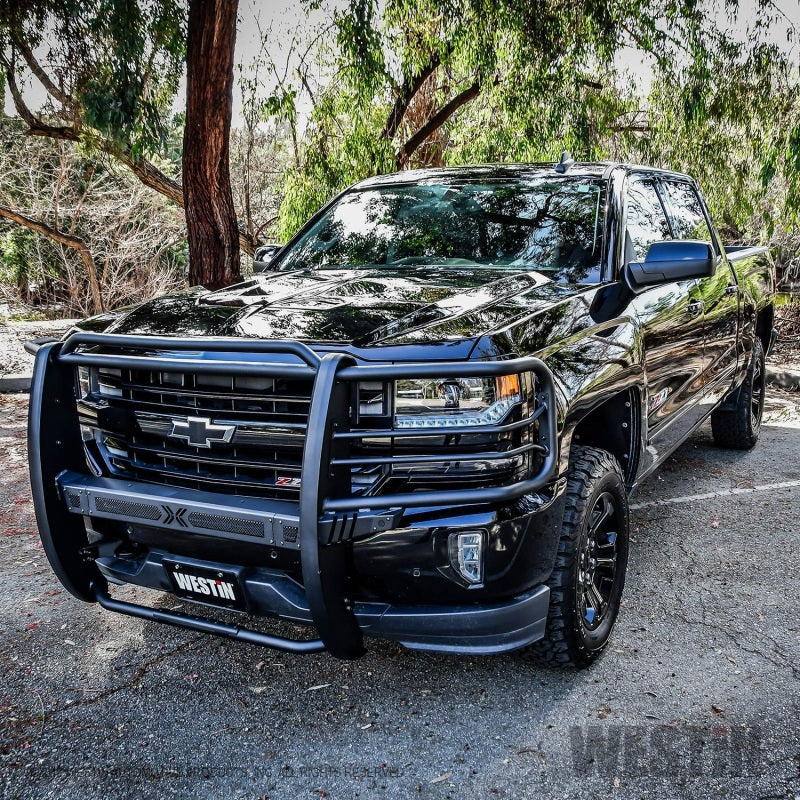 Westin 16-18 Chevy Silverado 1500 Sportsman X Grille Guard - Textured Black - Mammoth Racing -