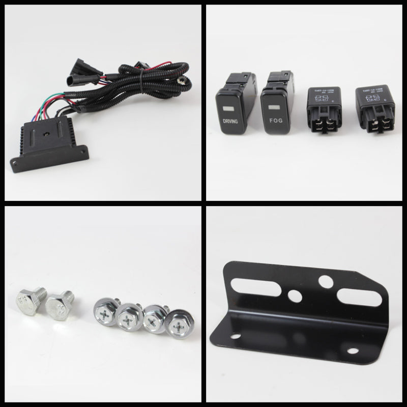 Spyder Toyota FJ Cruiser 07-14 Fog Lights With LED Daytime Running Lights w/swch Blk FL-DRL-TFJ07-BK - Mammoth Racing -