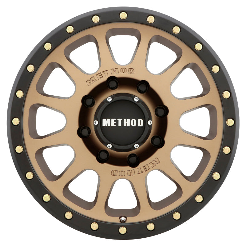 Method Mr305 NV HD 18x9 +18mm Offset 8x6.5 130.81mm CB Method Bronze/Black Street Loc Wheel - Mammoth Racing -