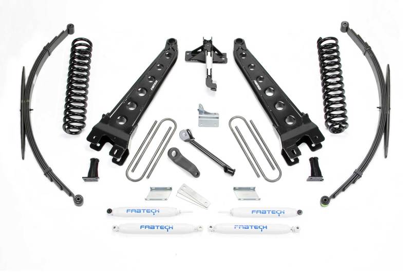 Fabtech 08-16 Ford F250/350 4WD 8in Rad Arm Sys w/Coils & Rr Lf Sprngs & Perf Shks - Mammoth Racing -