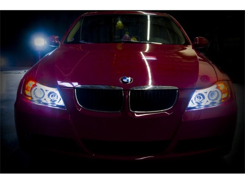 Spyder BMW E90 3-Series 06-08 4DR Projector CCFL Halo - Eyebrow Bulb Blk- PRO-YD-BMWE9005-CCFL-BK - Mammoth Racing -