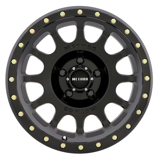 Method Mr305 NV 20x10 -18mm Offset 5x5 94mm CB Matte Black Wheel