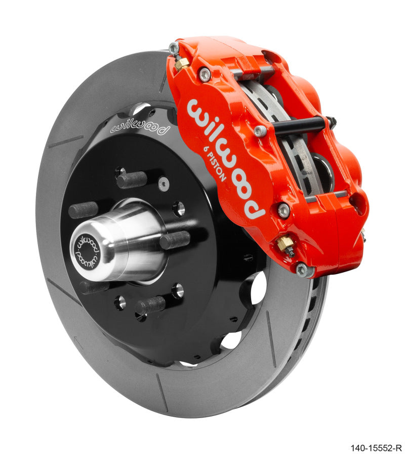 Wilwood 55-57 Chevrolet Bel Air Forged Narrow Superlite 6R Front Big Brake Kit - Red - My Store