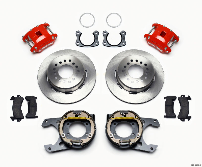 Wilwood D154 P/S Park Brake Kit Red New Big Ford 2.50in Offset - Mammoth Racing -