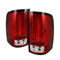 Spyder GMC Sierra 07-13 (Not 3500 Dually 4 Rear Wheels)LED Tail Lights Red Clear ALT-YD-GS07-LED-RC - Mammoth Racing -